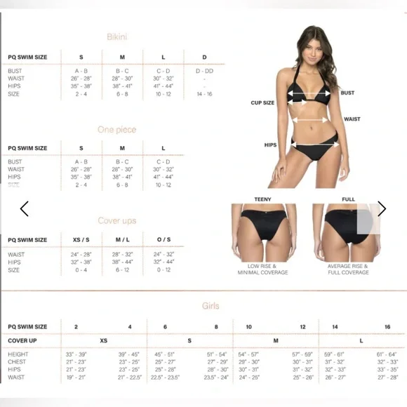 🆕 2pc PQ SWIM Aperol Stripe Perla Halter & Basic Ruched Bottom Teeny Fit - Picture 7 of 8